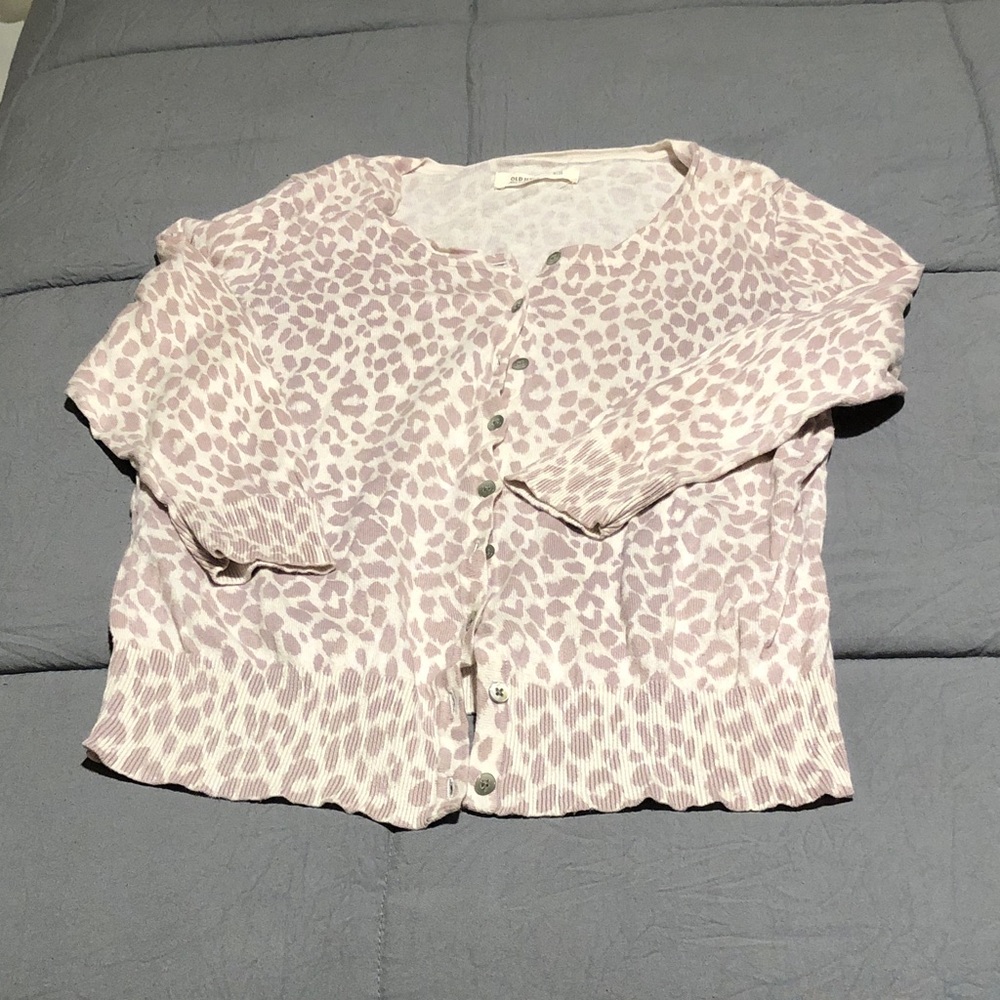 Leopard Print Button-Up Cardigan